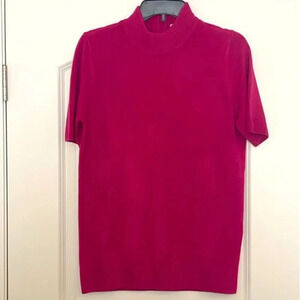 Plush Appleseed Short Sleeve Mock Sweater Size M